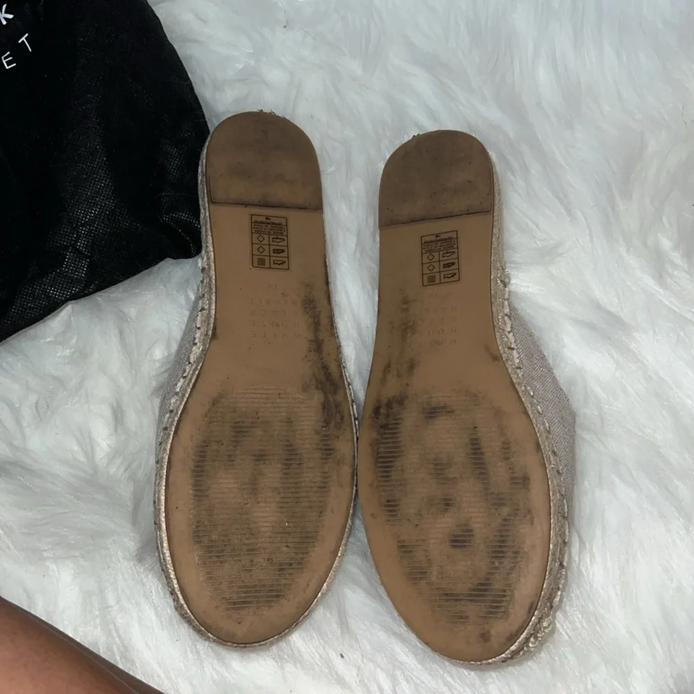 White House Black Market Pineapple Embellished Espadrille Mules